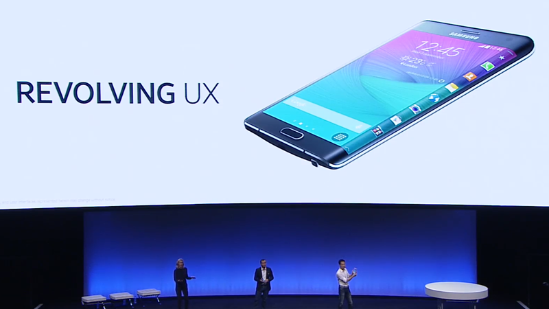 Galaxy Note Edge with a smart bend